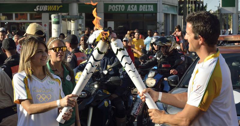 tocha olímpica em Araruama