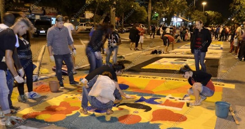 Tapetes de Sal de Corpus Christi - noite
