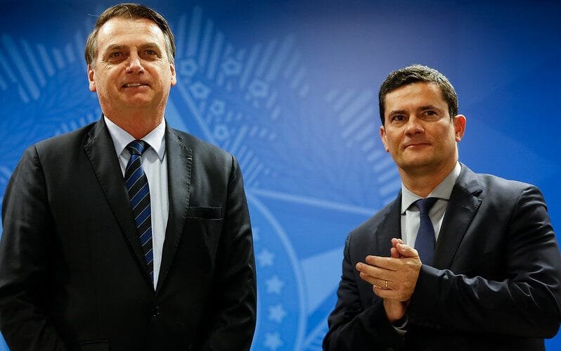 Foto de Carolina Antunes - PR - Sergio Moro e Bolsonaro