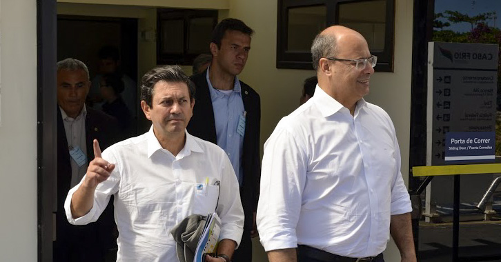Otávio Leite e Wilson Witzel. Foto de Richard Souza / AN