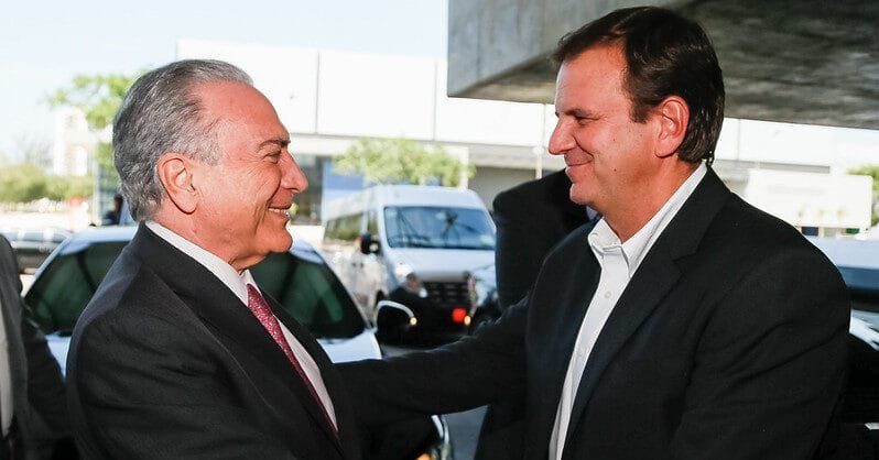 Michel Temer e Eduardo Paes. Foto de Beto Barata/PR