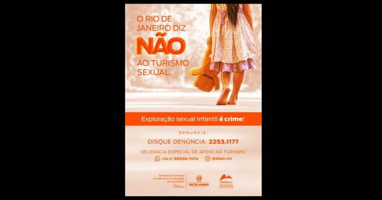 Cartaz O Rio de Janeiro diz não ao turismo sexual