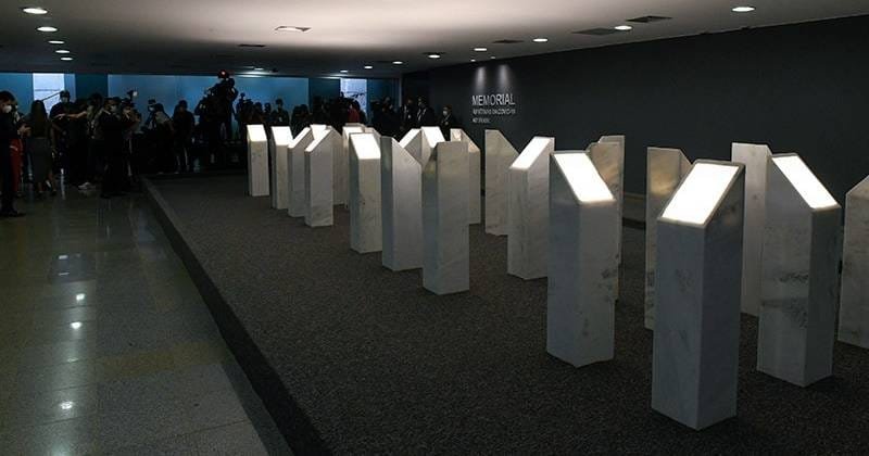 memorial em homenagem a vítimas da COVID-19 no Brasil - Roque de Sá-Agência Senado