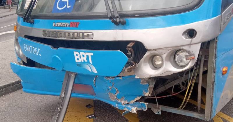 acidente com BRT perto do Mercadão- Foto de Divulgação - MOBI-Rio