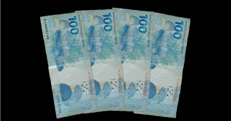 dinheiro 400 Reais