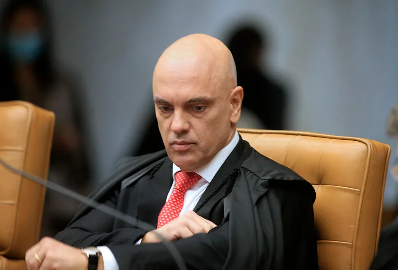Ministro Alexandre de Moraes na sessão de encerramento do Ano Judiciário de 2022.