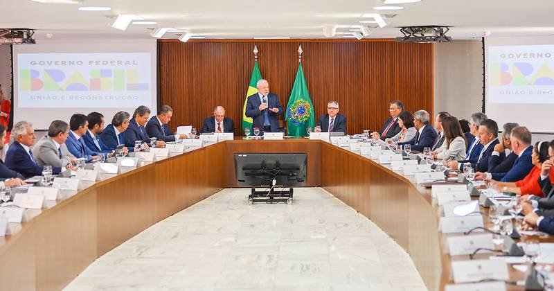 Presidente da República, Luiz Inácio Lula da Silva, durante reunião com Governadores