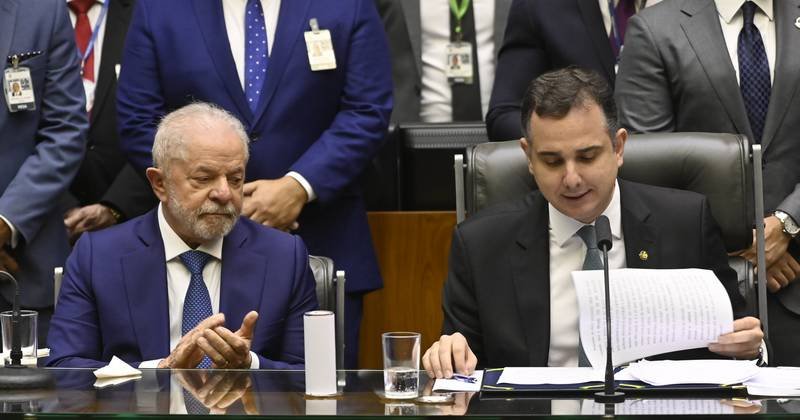 Presidente da República eleito, Luiz Inácio Lula da Silva, presidente do Senado Federal, senador Rodrigo Pacheco (PSD-MG) - Foto de Leopoldo Silva - Agência Senado