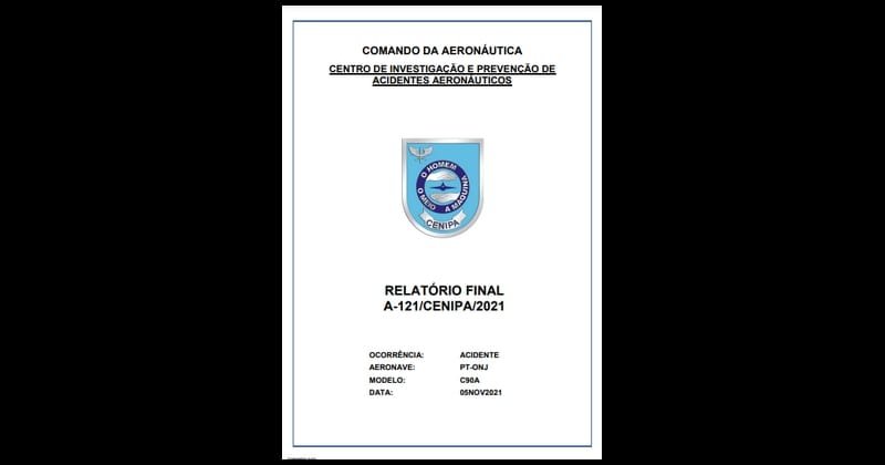 Relatório Cenipa Acidente Marília Mendonça