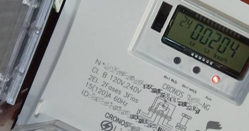 Relógio medidor de consumo de energia elétrica