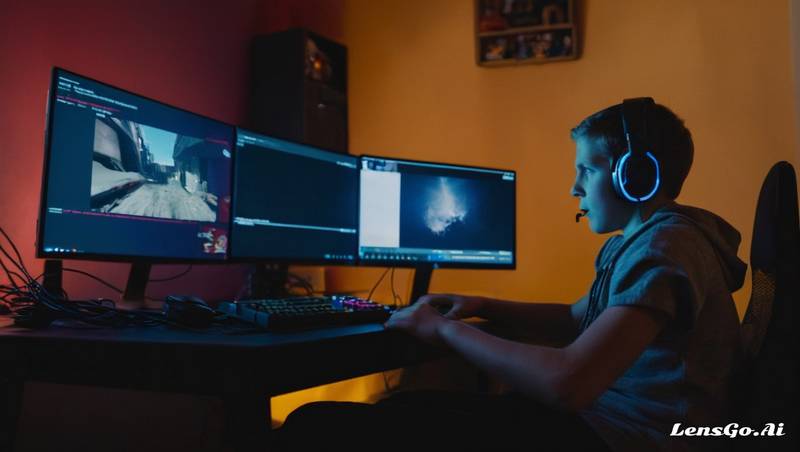 Adolescente jogando videogame