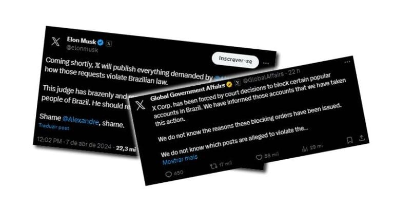 x e elon musk contra moraes
