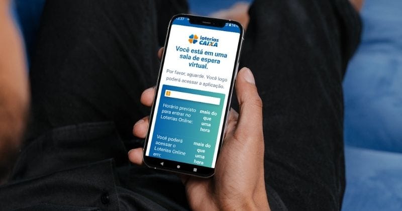 App Loterias Caixa com fila
