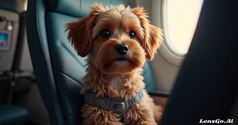 cachorro em avião