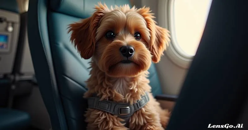cachorro em avião