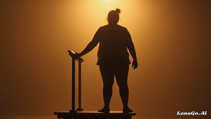 pessoa obesa na balança