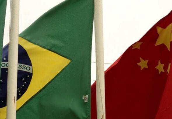 bandeiras do Brasil e da China