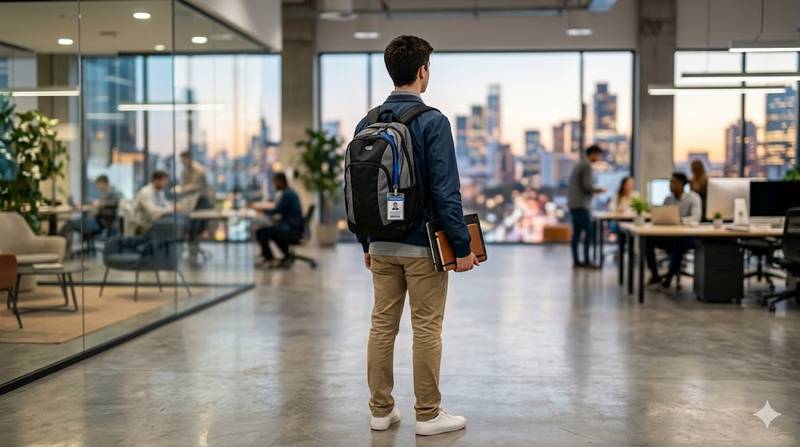 Jovem no trabalho